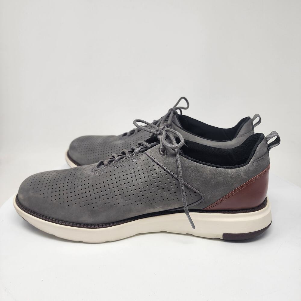 Cole Haan Grand Atlantic Textured Sneaker Men 11.5M Grey Suede Leather C37747 - Picture 8 of 13